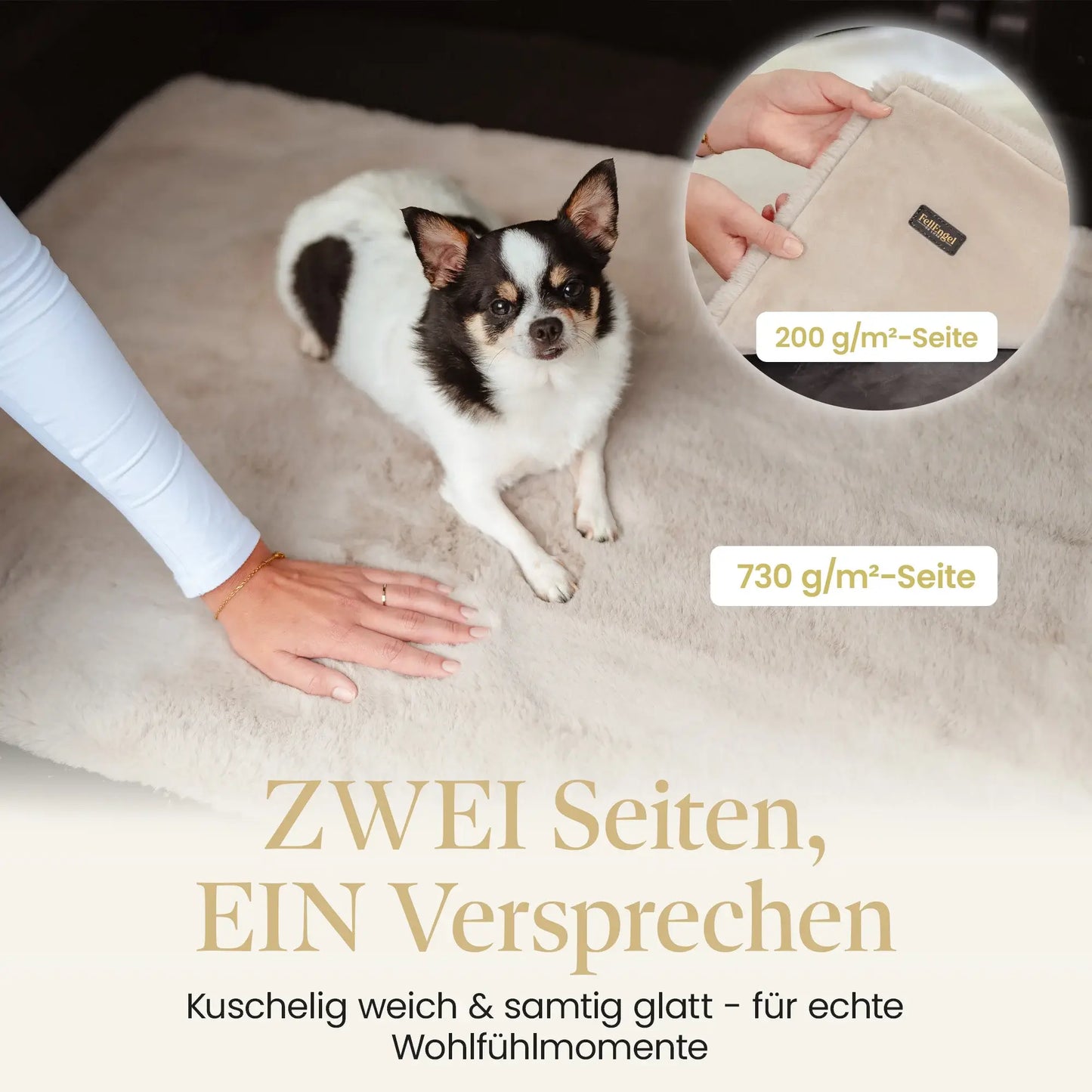 Webpelz Kuscheldecke (Cashmere Beige)