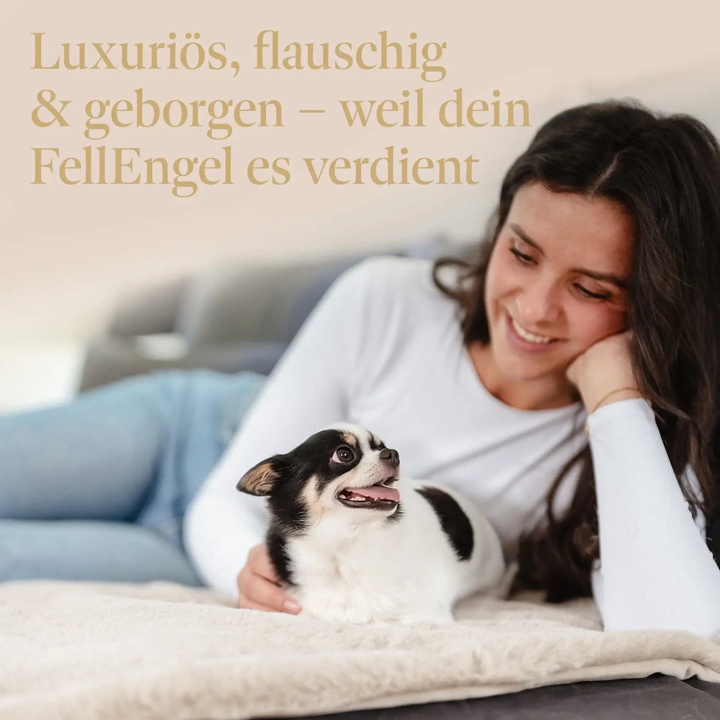 Webpelz Kuscheldecke (Cashmere Beige)