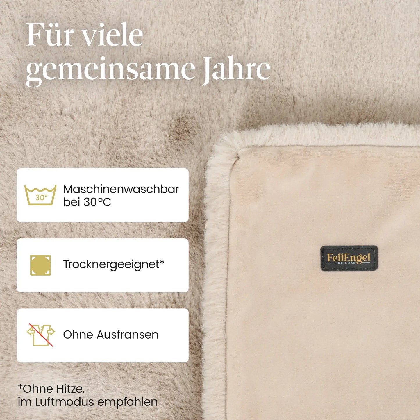 Webpelz Kuscheldecke (Cashmere Beige)