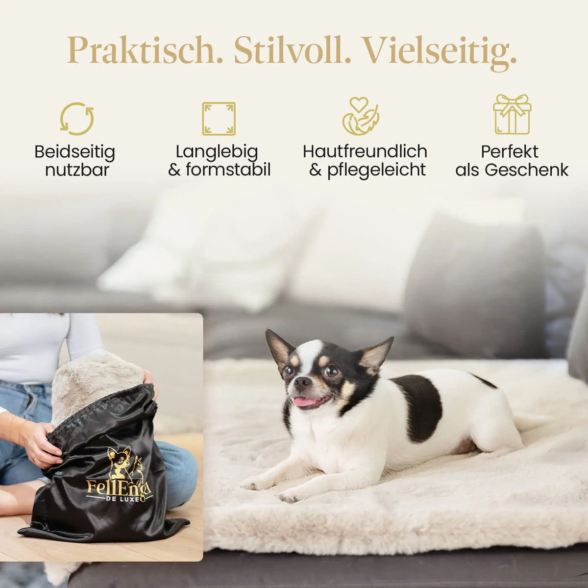 Webpelz Kuscheldecke (Cashmere Beige)