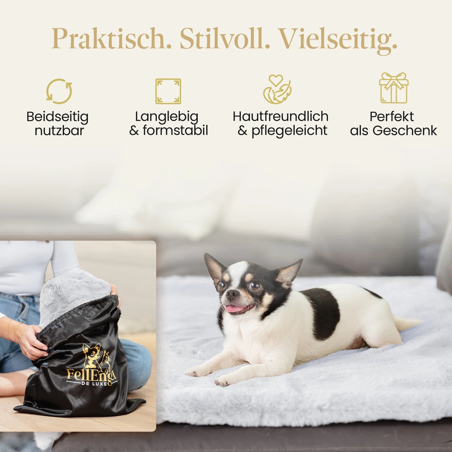 Webpelz Kuscheldecke (Cashmere Gray)