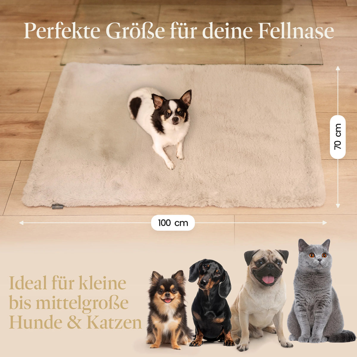 Webpelz Kuscheldecke (Cashmere Beige)
